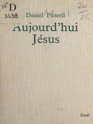 cover image of Aujourd'hui Jésus